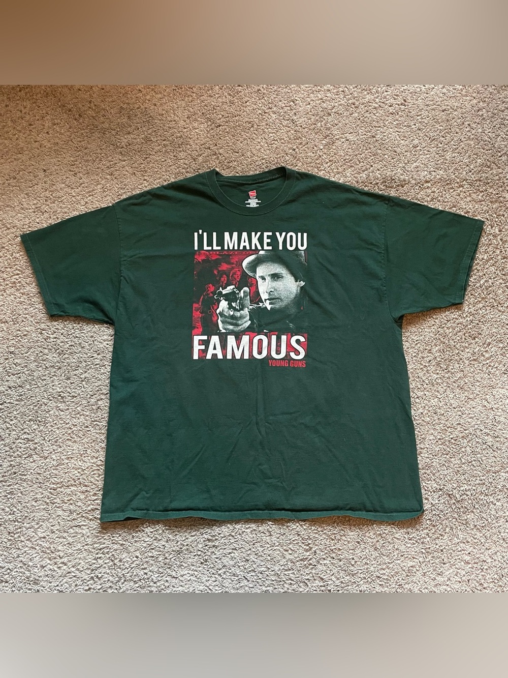 Young Guns I'll Make You Famous T-Shirt Billy the Kid Emilio Estevez Hanes 3XL